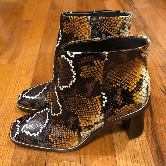 Gibson Latimer Vina Snake Embossed Ankle Booties - Picture 2 of 7